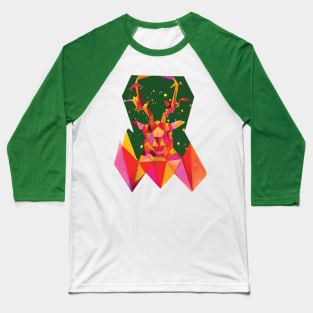 Red Festuve Stag Baseball T-Shirt